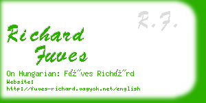 richard fuves business card